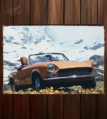 Металлическая табличка Fiat 124 Sport Spider